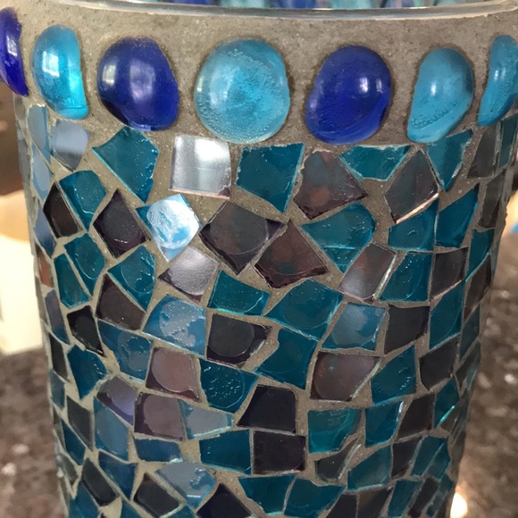 Mosaic Candle Holder - Picture 3 of 3